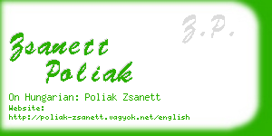 zsanett poliak business card